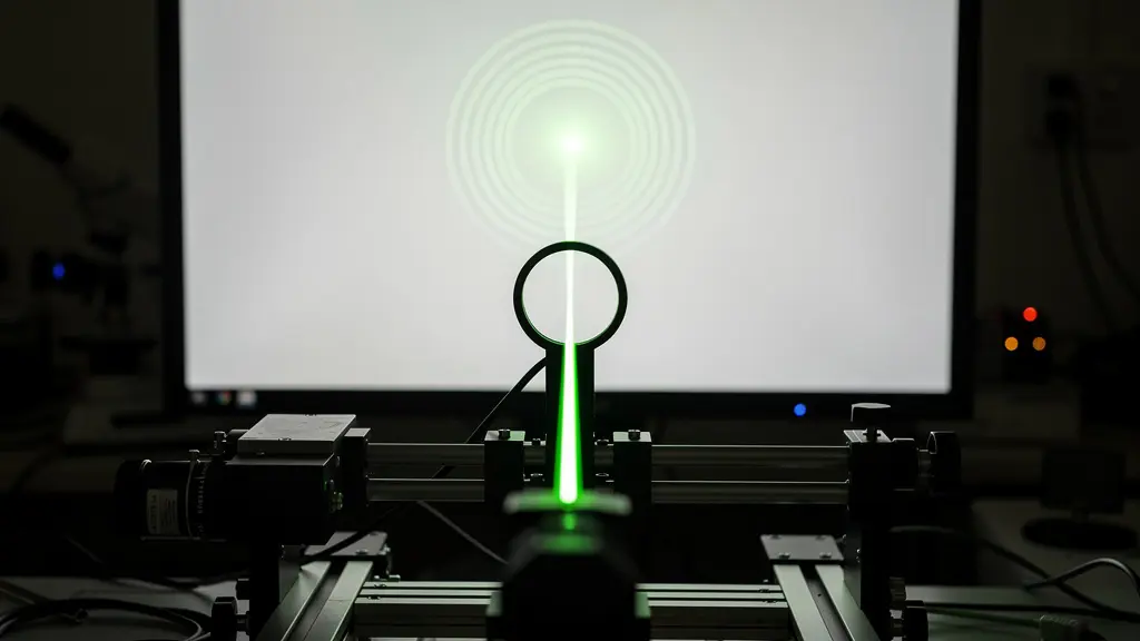 Three-dimensional visualization of light diffraction pattern through camera aperture