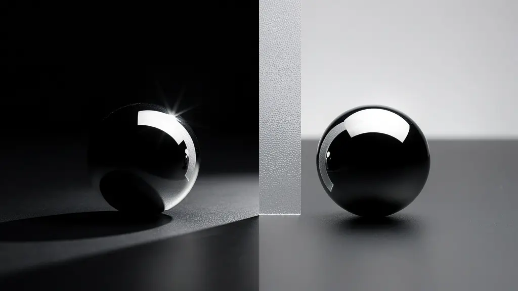 Studio setup showing gradient lighting technique on reflective surface