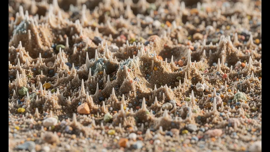 Extreme macro photograph showing pigment print surface texture and depth