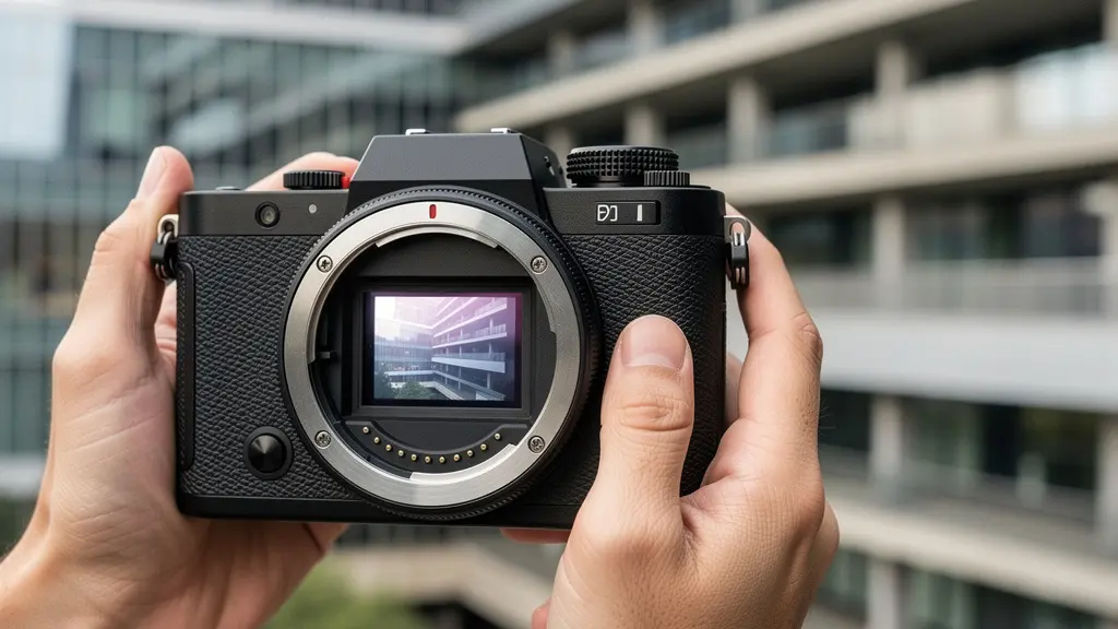 Professional comparison showing medium format camera sensor creating distinctive depth transitions