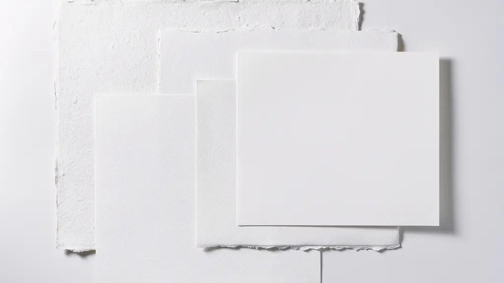 Array of fine art papers with different textures and tones arranged in overlapping pattern