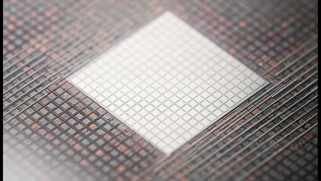 Macro shot of sensor surface showing light collection pattern