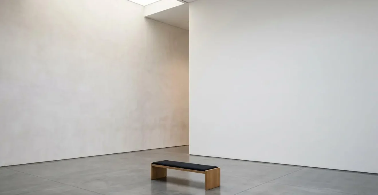Minimal environmental composition suggesting balanced art collection strategy