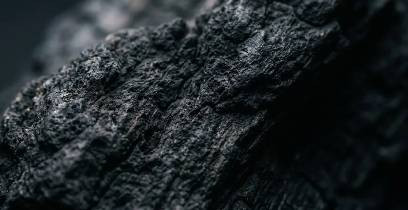Macro photograph showing subtle textural gradations in dark tones representing bit depth capacity